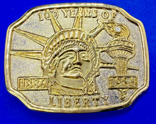 Statue of Liberty 100 Years Centennial USA 1886-1986 Commemorative Belt Buckle