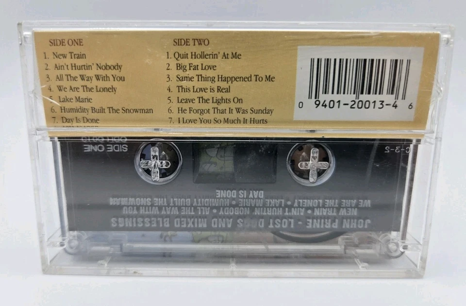 John Prine Cassette Tape Lost Dogs Mixed Blessings 1995 Oh Boy Records Folk Rock Foto 2 de 4