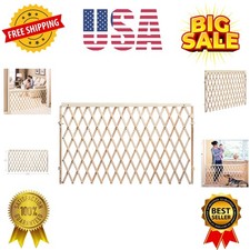Expansion Walk-Thru Room Divider Baby Gate, Natural Wood