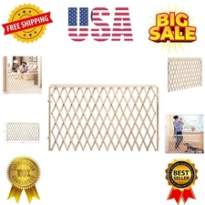 Expansion Walk-Thru Room Divider Baby Gate, Natural Wood