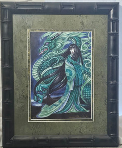 “Jade” Theresa Mather Signed Limited Edition Art Print 2/75 Dragon Fantasy Frame