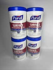 4 Canisters- PURELL 9341 Disinfecting Cleaning Wipes - White 110 wipes ea.