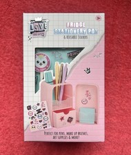 Hunter Price Love The Look Novelty Fridge Stationary Pot & Stickers Blue Gift