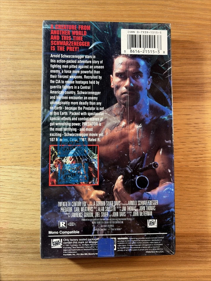 Predator (VHS, 1991 Release) NEW FACTORY SEALED Schwarzenegger Fast Shipping! - Image 3 of 4