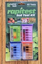 Soil Test Kit Tester pH Test Light NPK Levels Rapitest Ground #1601 (40 Test)