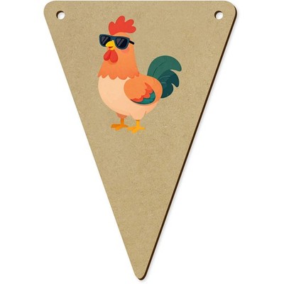 5 Wimpel/Fahnen ''Huhn mit Sonnenbrille'' 140 mm (BN00097657)