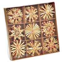 Strohsterne Set 36 Stk 6Cm Deko FüR Den Weihnachtsbaum Christbaumschmuck Natur
