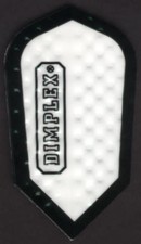 White with Black Border Slim Dimplex Dart Flights