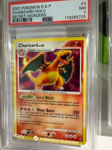 Charizard graded PSA 7 for sale on eBay
