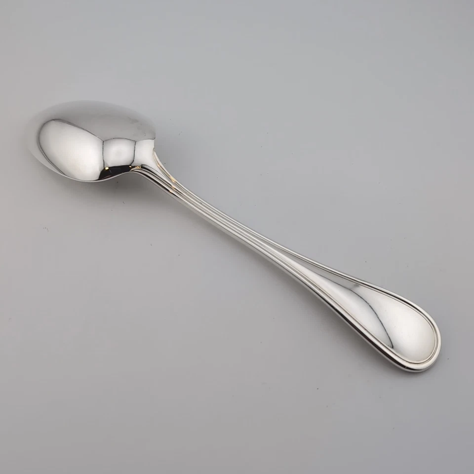 Овальная суповая десертная ложка Christofle Albi из чистого серебра — 7 1/2 дюйма — без монограммы - Изображение 2 из 3