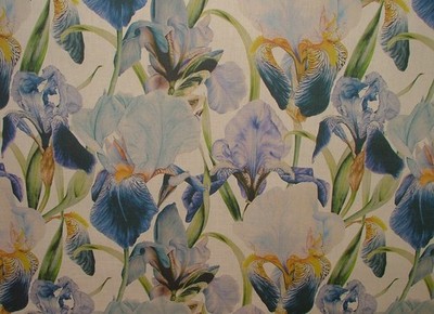 Voyage Maison Curtain Fabric ELVA BLUEBELL Upholstery Cushion Roman Blind Use