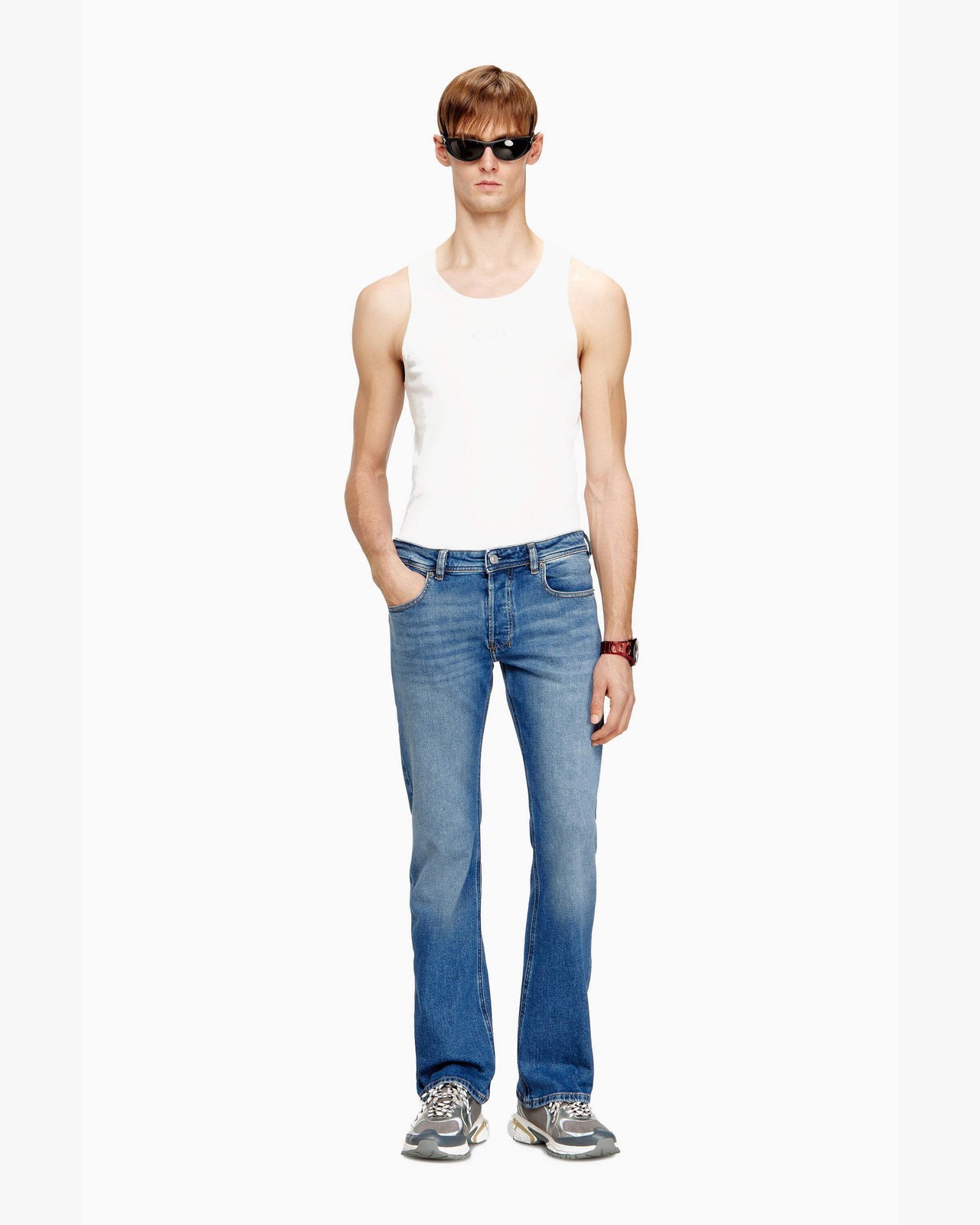 Diesel 2007 Zatiny Bootcut Mens Jeans - 0ADBI / Light Blue image 4