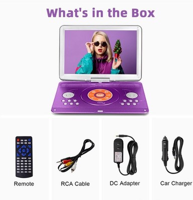16.9'' Portable DVD Player with 14.1'' Large Swivel HD Screen