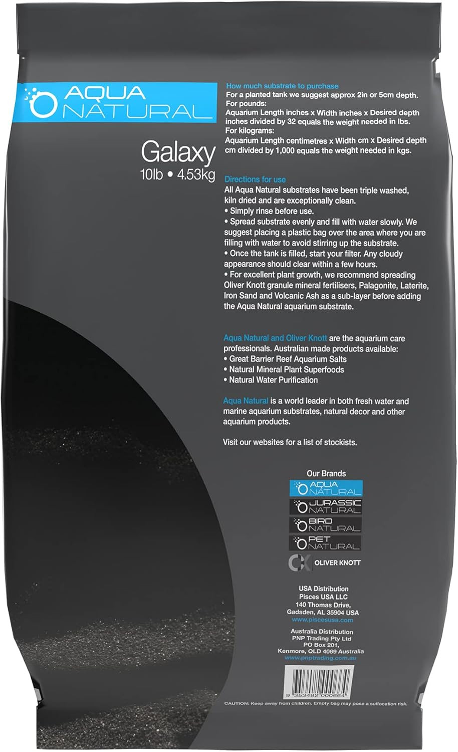 Galaxy Sand 20lb Substrate for aquascaping, Aquariums, vivariums and terrariums,