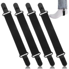 Zelphvt 4 Pcs Elastic Straps with Clips Boot Straps for Cowboy Boots Pant Leg C