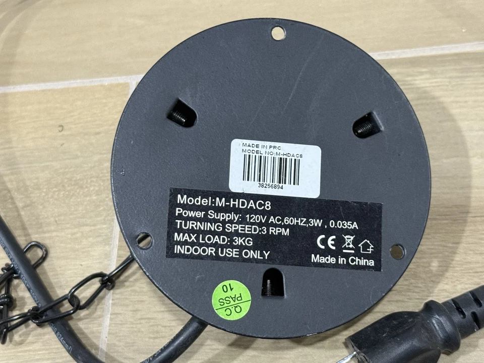 ADJ DISCO BALL MOTOR M-HDAC8, velocidad de giro 3 rpm, alimentado por aire acondicionado, funciona perfectamente Foto 3 de 3