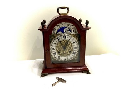Vintage Kaminuhr Franz Hermle 130-020 Mantle Clock Moon Phase Sammlerstück Top