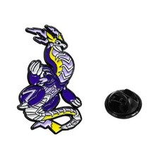 Purple  Yellow Serpent-Dragon Enamel Pin