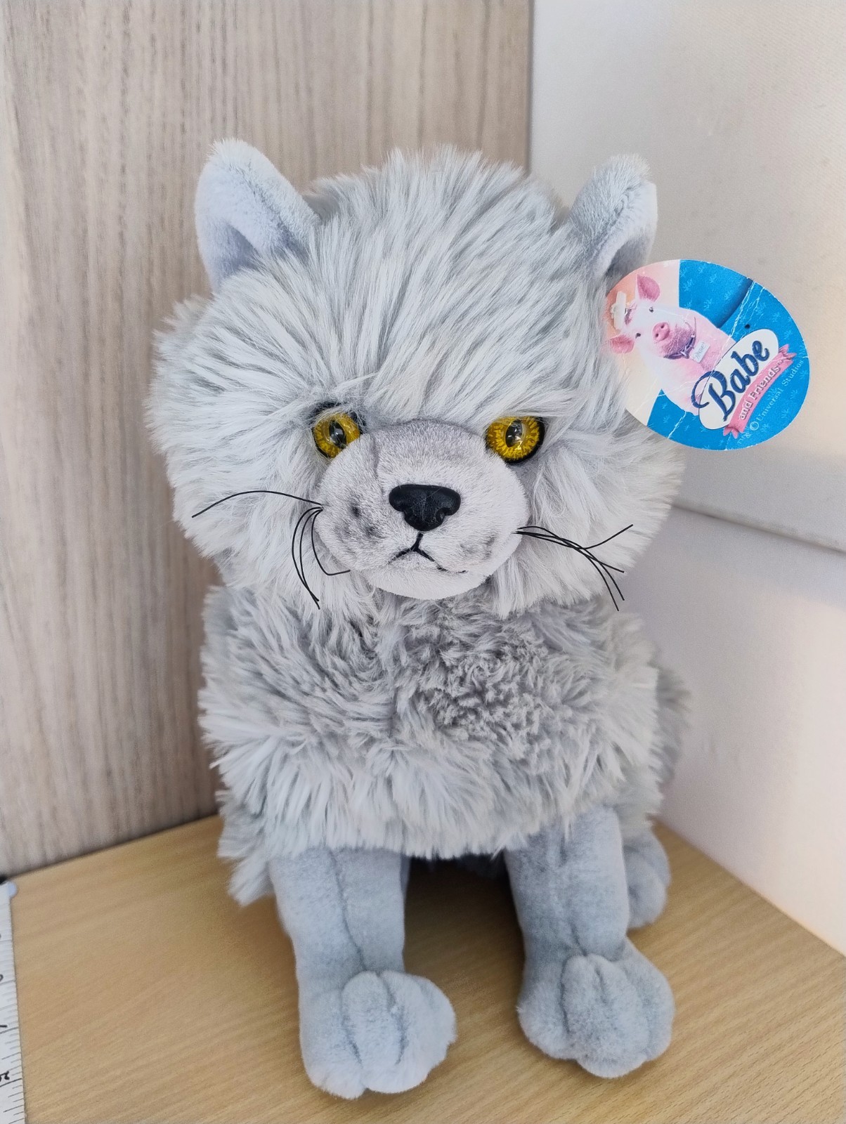 Babe Duchess Grey Cat / Kitten Plush Soft Cuddly Toy / With Storage Zip 12” 44
