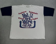 Vintage Paris Sport Club Attitude T Shirt Women's Size Large Boxy Fit Up 2 Hear