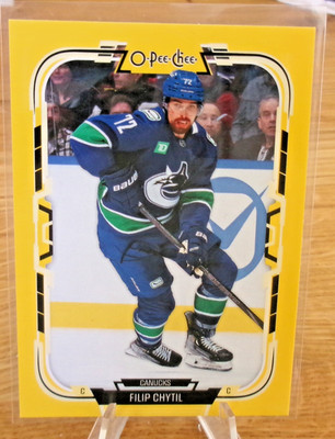 2025-26 O-Pee-Chee Yellow Border - Filip Chytil - Vancouver Canucks #350