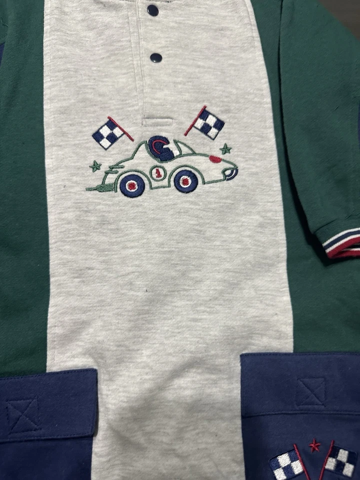 Juego de una pieza Rumble Tumble Boys 100 % algodón 18 meses Foto 3 de 4