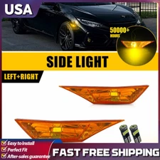 Front Reflector Side Bumper Marker Light Assembly Pair 2016-2021 For Honda Civic