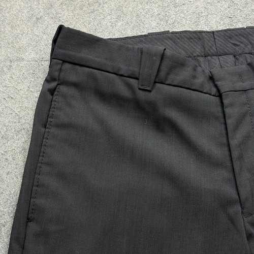 Incotex Dress Pants Men 34 x 30 Black Wool Flat Front Straight Leg - Picture 4 of 18