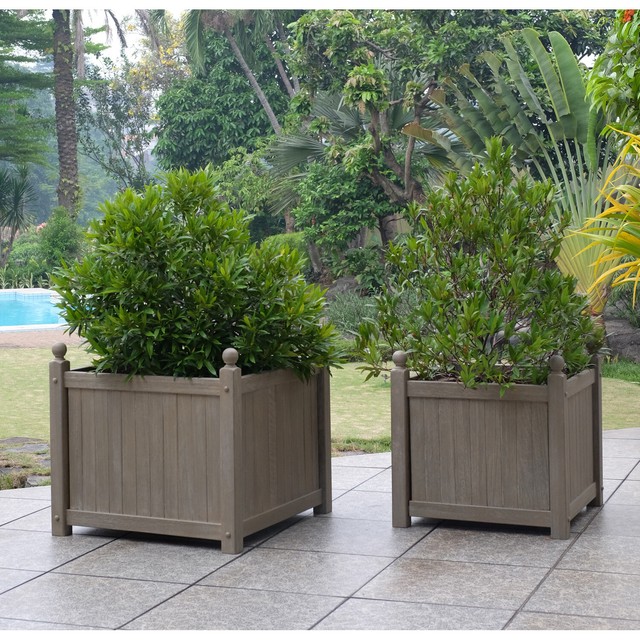 Ornamental Garden Wooden Bridges Planters Outdoor Decoration