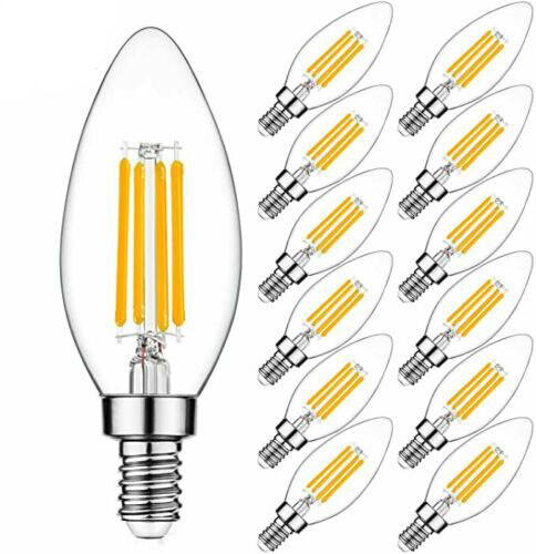 12x 110V E12 4W 3000K Vintage Chandelier Light Bulb For Ceiling Fan Home Decor - Picture 2 of 9