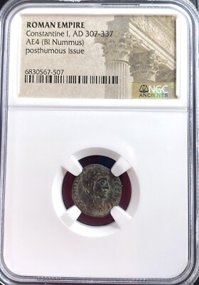 Constantine the Great Hand Of God 307AD-337AD NGC Genuine Ancient Roman Coin