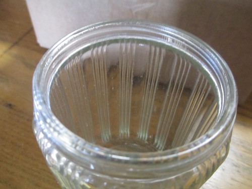 SELLERS - HOOSIER CABINET ORIGINAL TEA JAR LISTING TRIPLE SKIP GLASS LOT #7007 - Picture 3 of 8