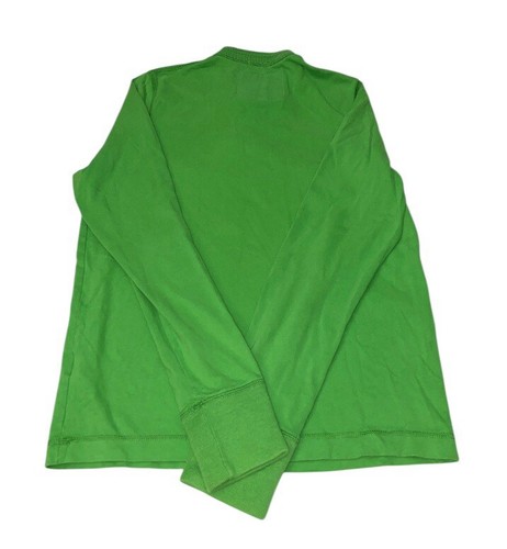 Y2K Abercrombie Fitch Muscle Henley Shirt Mens Large Long Sleeve Green Moose - Picture 8 of 8