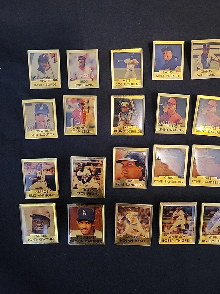 Rare 27 Vintage 1991 Edition ACE MLB Pins. Various Players And Teams. - Image 2 of 4