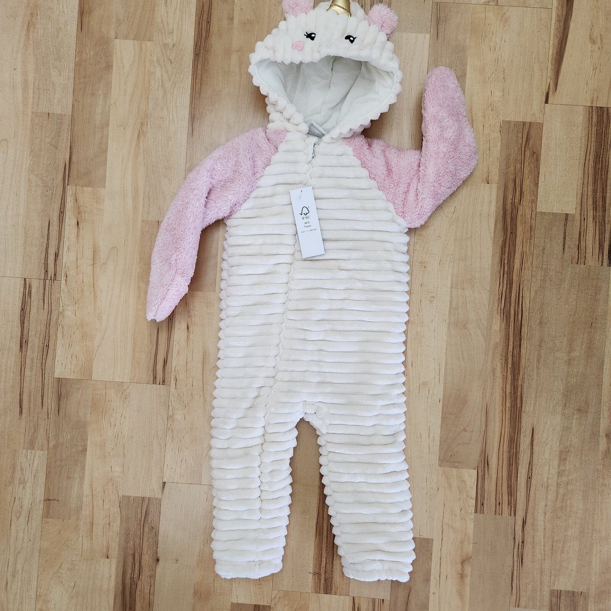 Koala Baby 1-Piece Plush Hooded Pram Suit Unicorn 18/24 mos Fleece