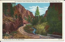 Postcard - Phantom Canon Highway, Colorado -  Postmarked 1955. #25565