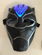 Disney Marvel Black Panther PJ Set or Costume Kids Size 10  Light Up Face Mask