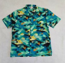 Womens Vintage Islander hawaiian short sleeve shirt L polyester floral