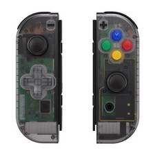 Clear Black Full Shell Case W/ Buttons Dpad Version for Nintendo Switch Joy con