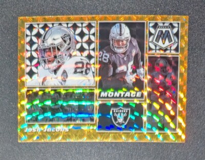 2020 Panini Mosaic Josh Jacobs Montage Gold /10 SSP #M17 Rare Numbered