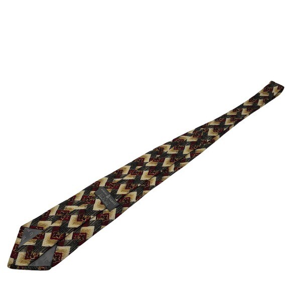 Robert Talbott Studio Red Multicolor Printed Silk… - image 3