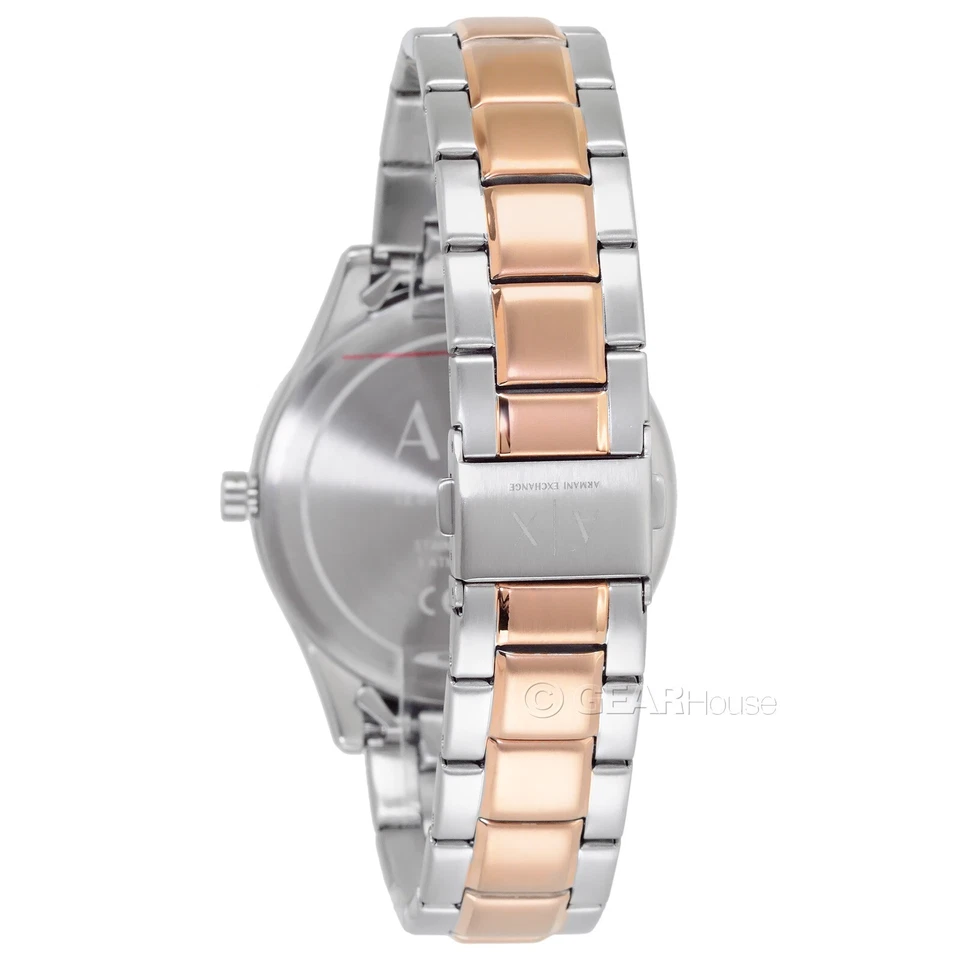 Armani Exchange 男式多功能手表,黑色表盘,双色银色玫瑰金 — 第 2/4 张图片