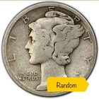 1 ONE Random Date & Mint Mercury Dime 90% Silver Junk Coins Flat Rate Shipping