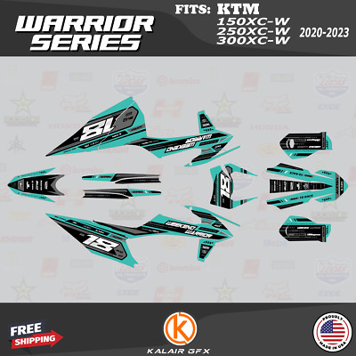 Graphics Kit for KTM 150XC-W 250XC-W 300XC-W (2020-2023) Warrior - TEAL