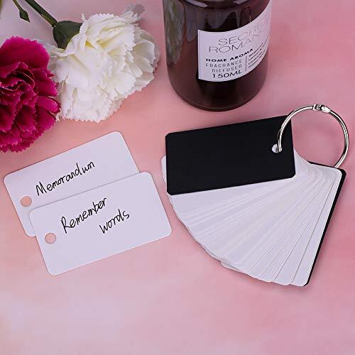 Mini Blank Flash Cards with Binder Rings Kraft Paper Blank Index Cards