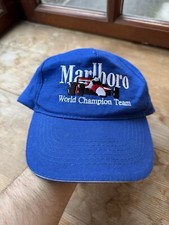 00s Hat Blue Marlboro World Team Racing Moto Cap Vintage OS 