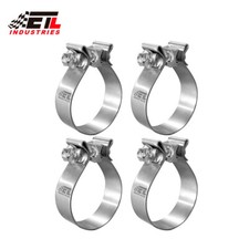 4 Exhaust Clamp 4pcs Narrow Band Muffler Clamp T304 For Exhaust Pipe Muffler