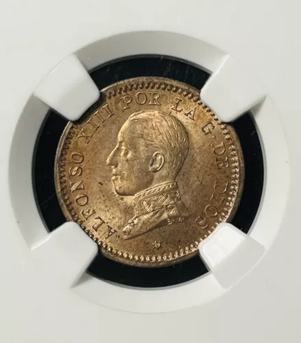 Spain 1912 2c Centimos PCV NGC MS63RB Alfonso XIII, C29