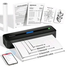 Phomemo M832 Portable Wireless Travel Printer, Thermal Printer, Ink-Free, Black