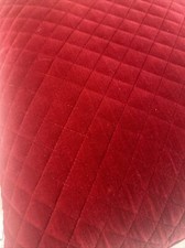 RALPH LAUREN Red Cotton Velvet Diamond Quilted Pillow 20"x20" Feather Insert